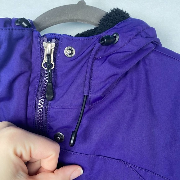L.L.Bean Women's Small Purple Fleece Lined Hooded Zip Up Winter Jacket Coat‎ - Picture 6 of 14